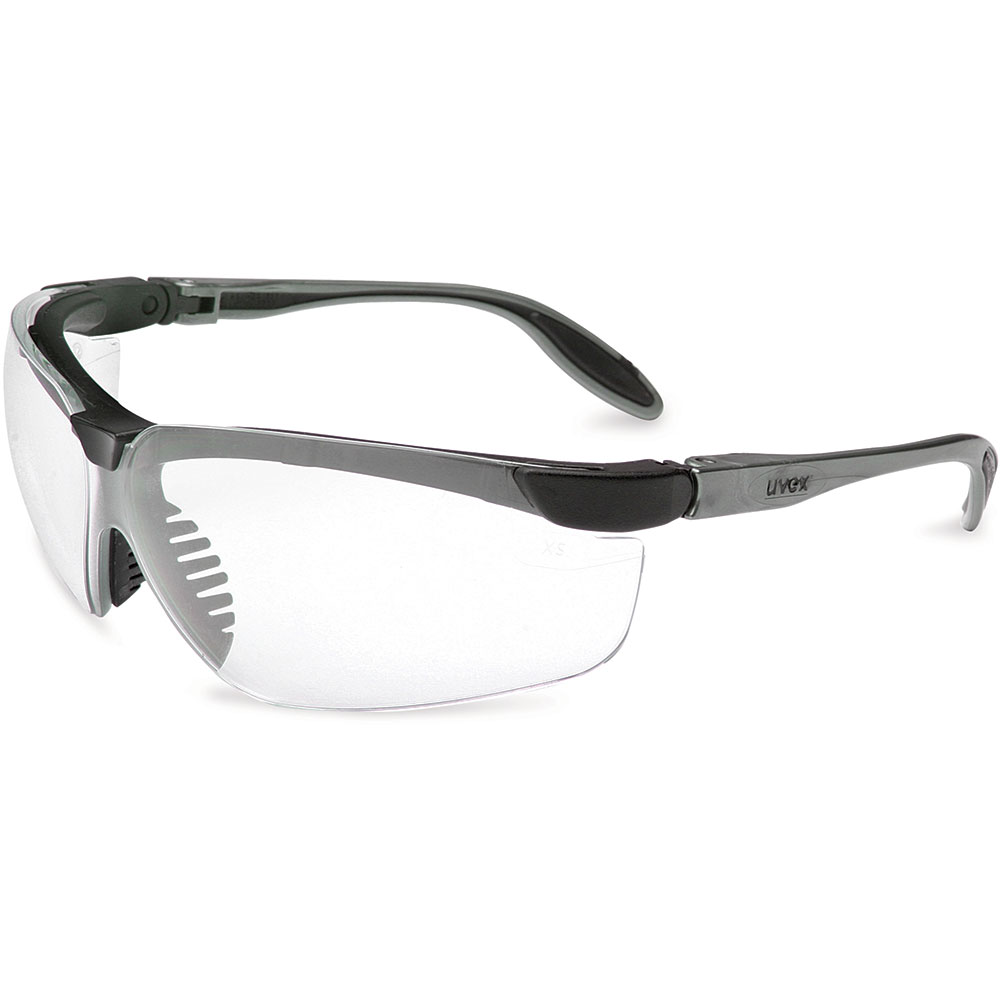 UVEX by Honeywell S3700 Safety Genesis Slim Clear Lens, Black/Clear