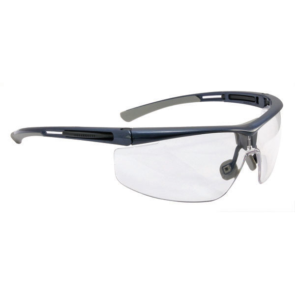North by Honeywell Adaptec Series Safety Eyewear Regular Blue Frame Clear Lens, Uvextra Anti-Fog Coating - T5900LBL