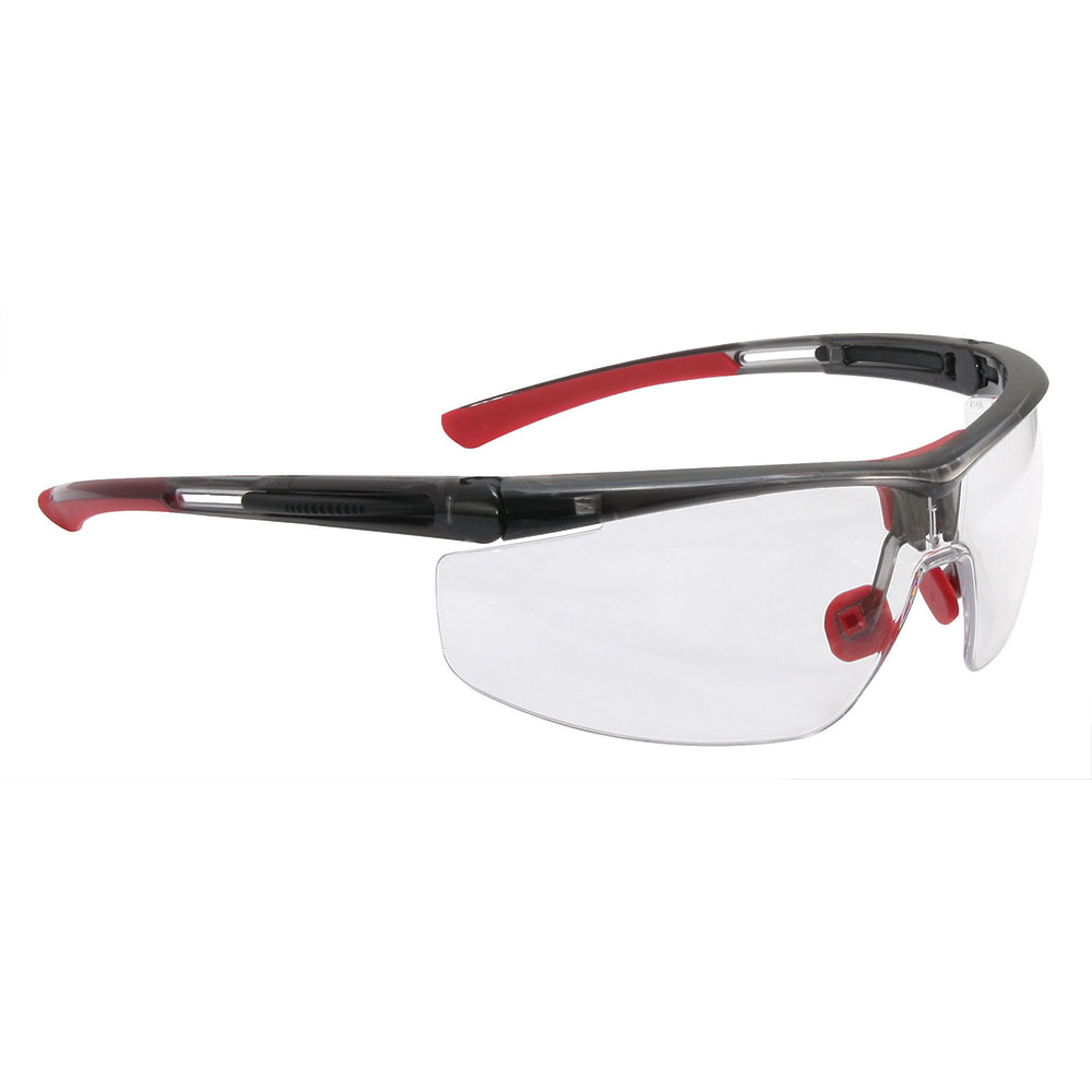North by Honeywell Adaptec Series Safety Eyewear Narrow Black Frame Clear Lens, Uvextra Anti-Fog Coating - T5900NTK