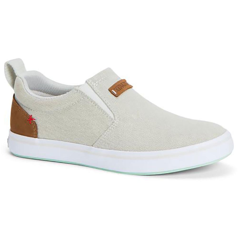 white canvas deck shoes