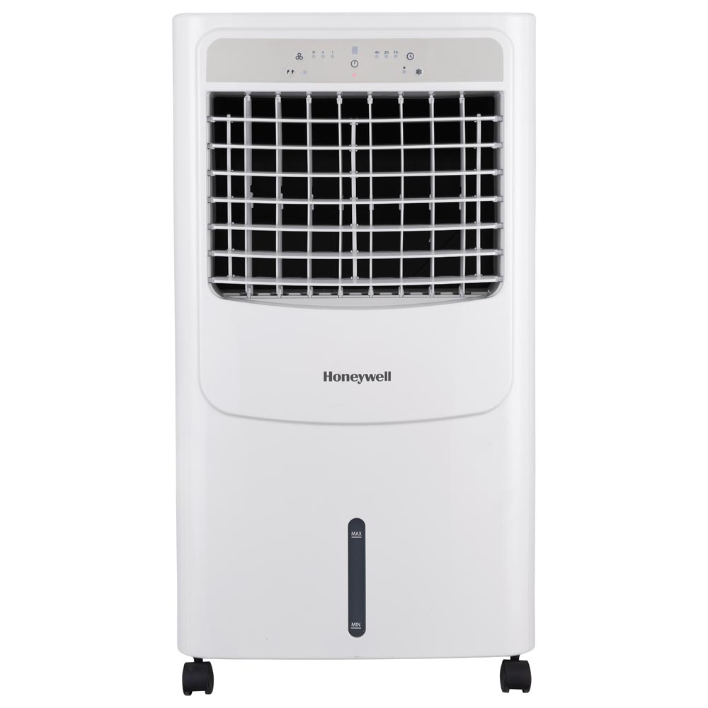 Honeywell CL202PEU Indoor Portable Evaporative Air Cooler, Humidifier, and Fan, 700 CFM Swamp Cooler - 4.75 Gallon Tank (White)