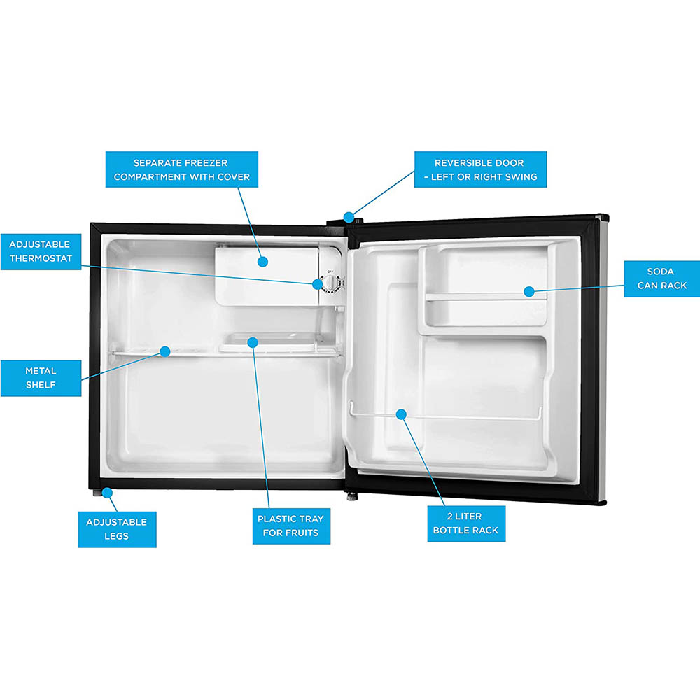 Hisense 1.6-cu ft Mini Fridge (Black) ENERGY STAR in the Mini Fridges  department at