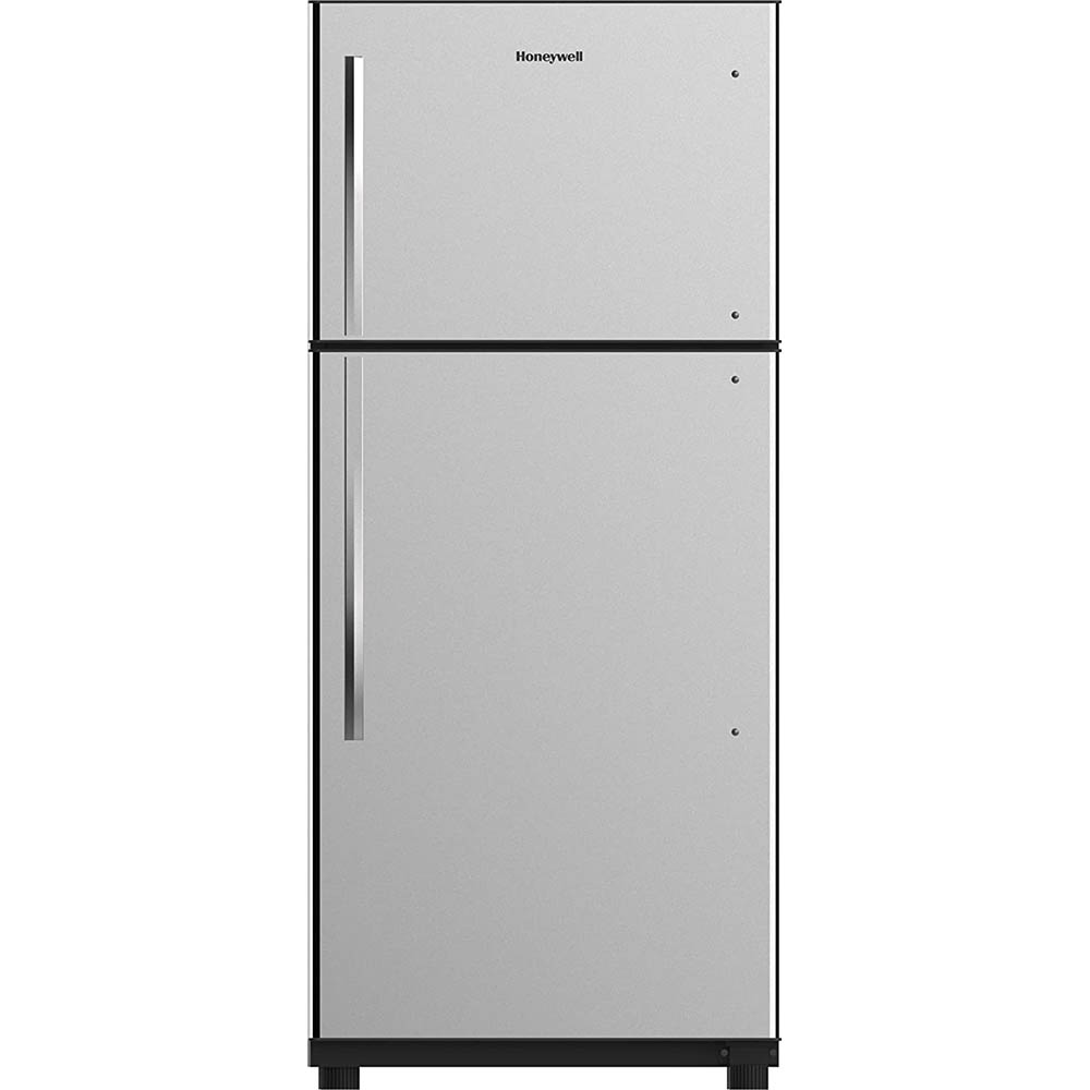 Honeywell 18 Cu Ft Refrigerator with Top Freezer, Stainless Steel