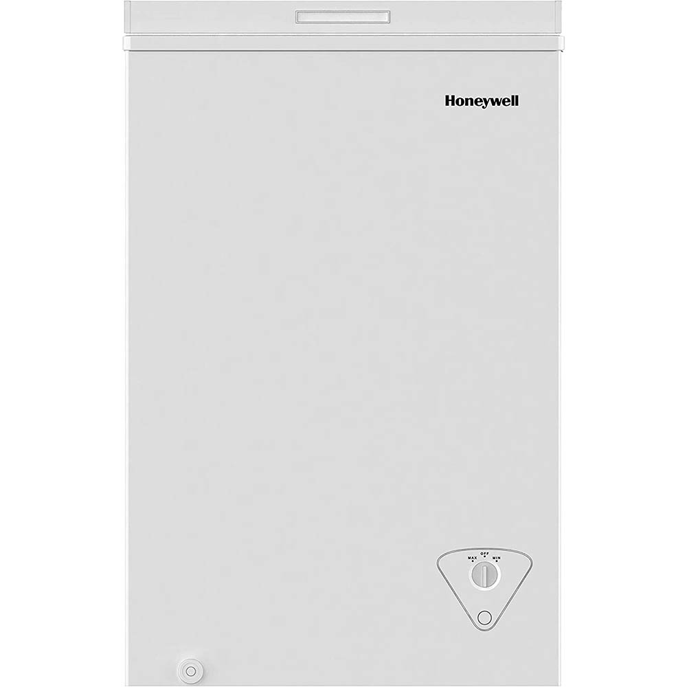 3.5 Cubic Feet Chest Freezer Small Deep Freezers with 7 Gears Temp Control  Office Dorm Kitchen White