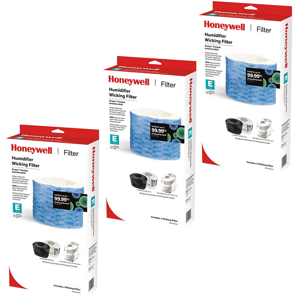 3 Pack Bundle of Honeywell HC14 Series Replacement Humidifier Filter E