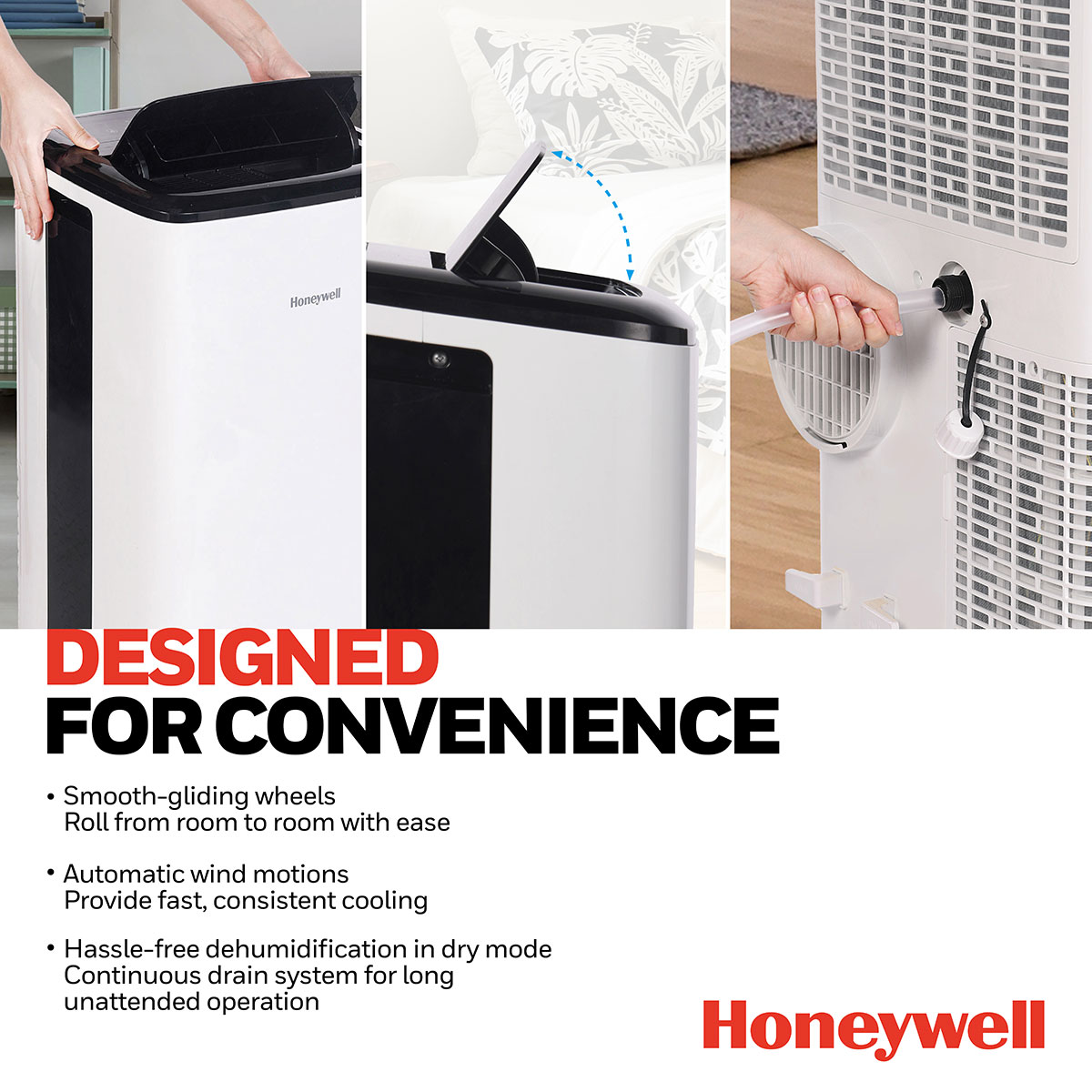 Honeywell Portable AC w/ Dehumidifier & Fan Rooms Up To 450 Sq. Ft