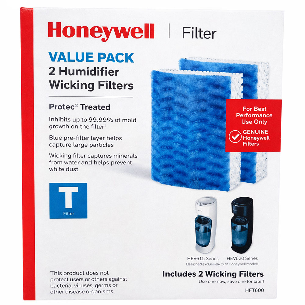 Honeywell HFT600 Filter T for HEV615 and HEV620 Humidifiers, 2-Pack