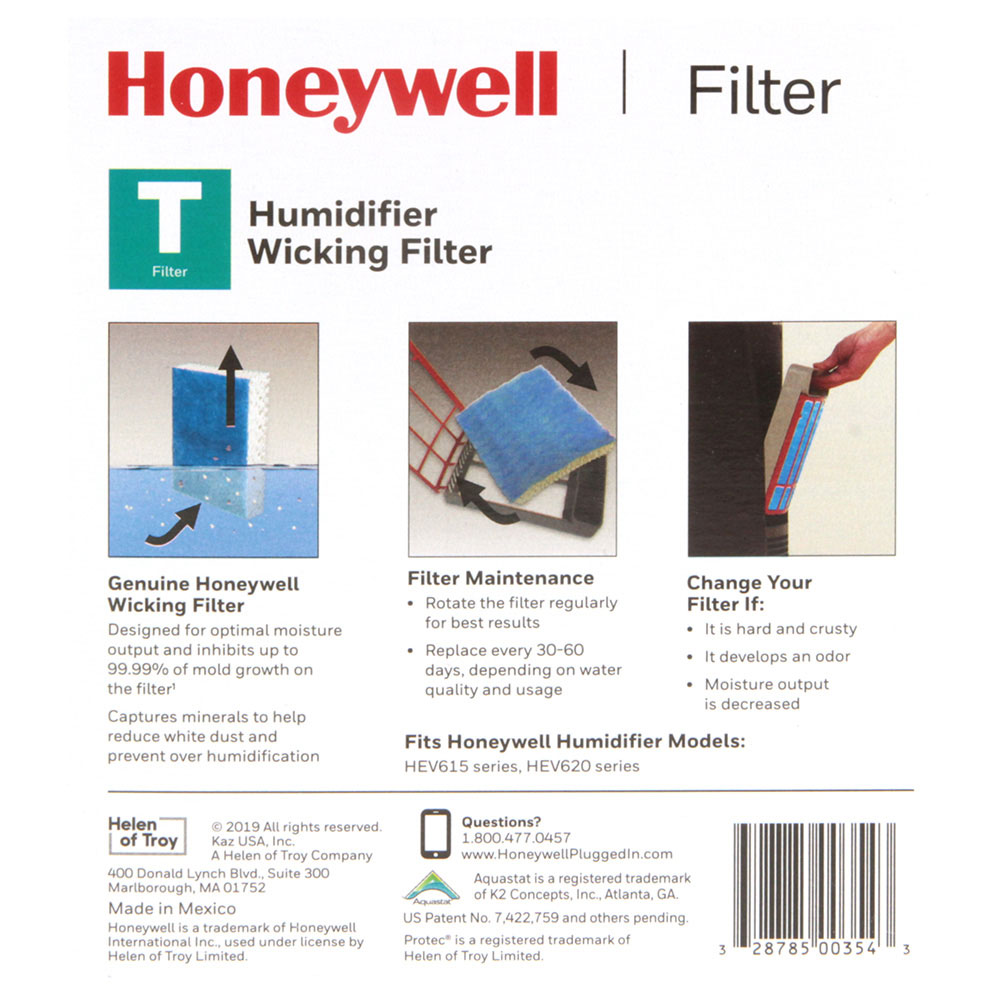 Replacement Humdifier Filter Type T Fits Honeywell HEV-615B Humdifier-3 pack