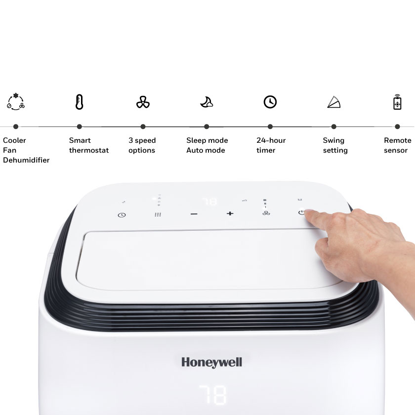 Honeywell HM2CESAWK8 Portable Air Conditioner - White, 11,000 BTU |  Honeywell Store