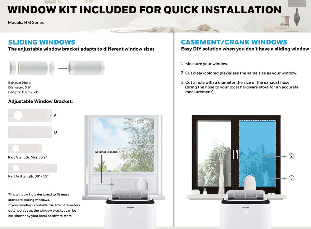 honeywell hm series air conditioner window bracket installation