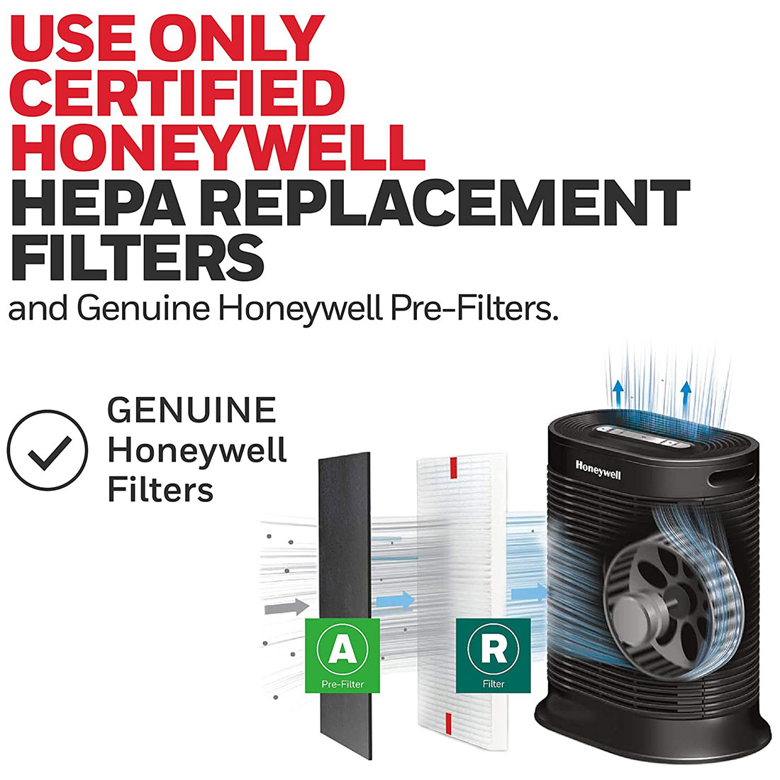 Honeywell hpa300 cadr sales