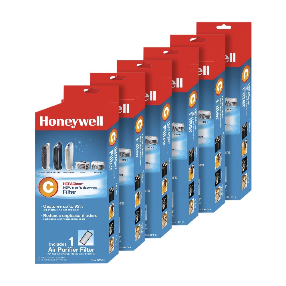 6 Pack Bundle of Honeywell Filter C HEPAClean Replacement Filter, HRF-C1 (Replaces 16216)