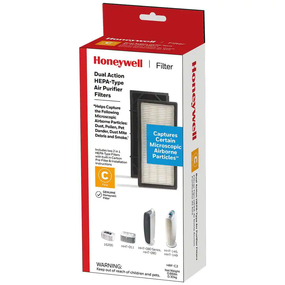 2 Pk Fits Honeywell HEPA HRF-C2 Air Purifier Filter Fits HHT-090 Air Cleaners 