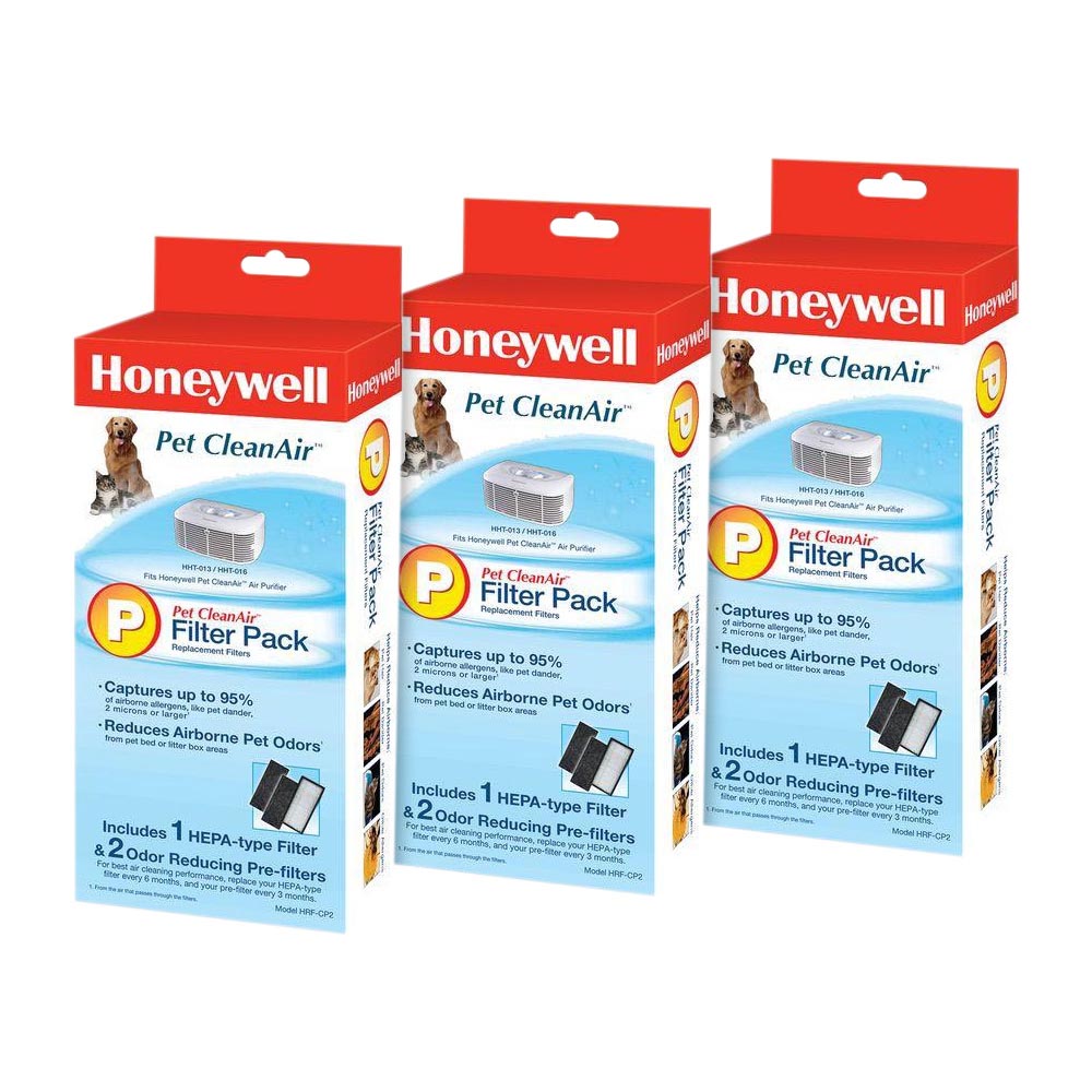 3 Pack of Honeywell Pet CleanAir Replacement Filter Combo Packs