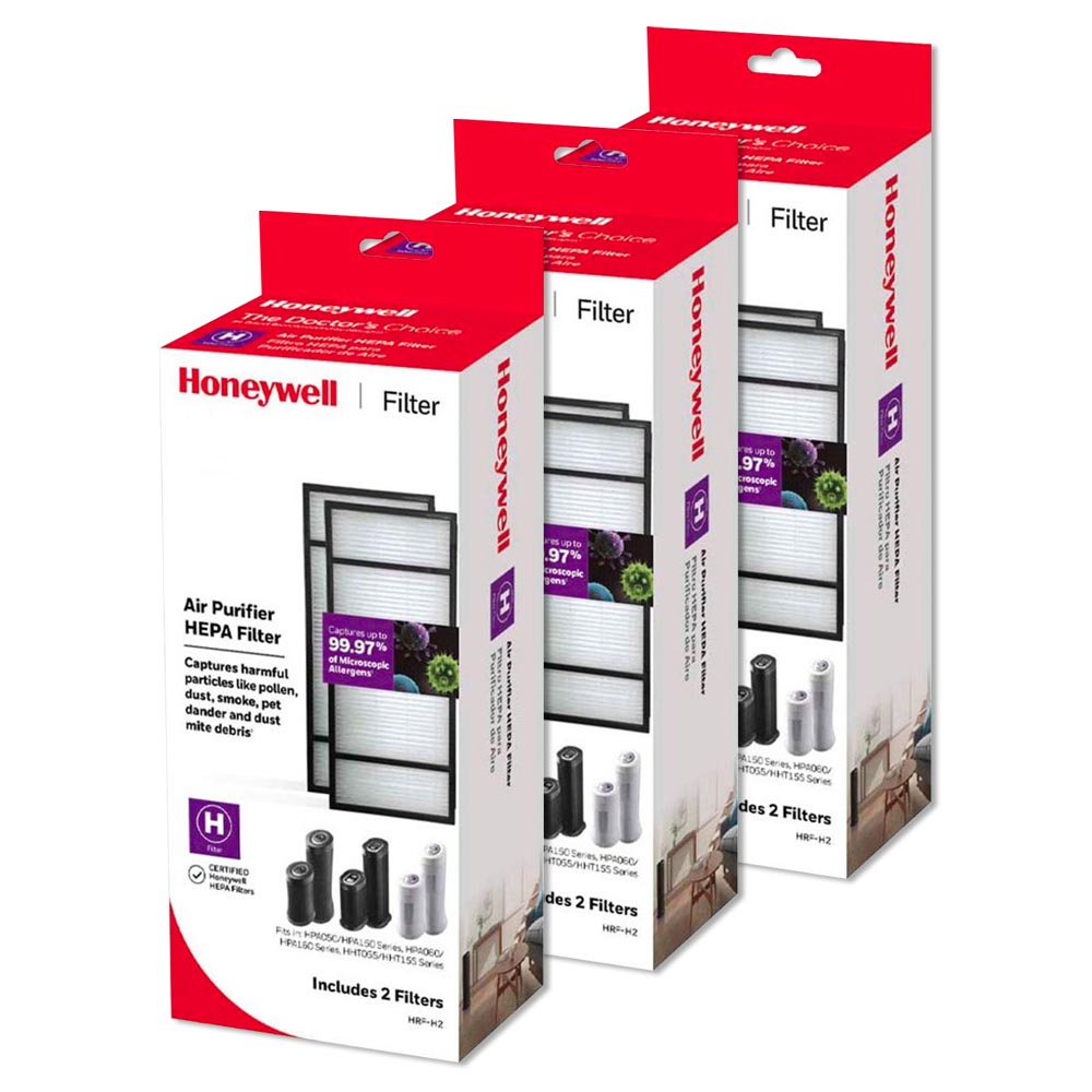 Bundle of Three Honeywell Filter H True HEPA Replacement Filter - 2 Packs, HRF-H2