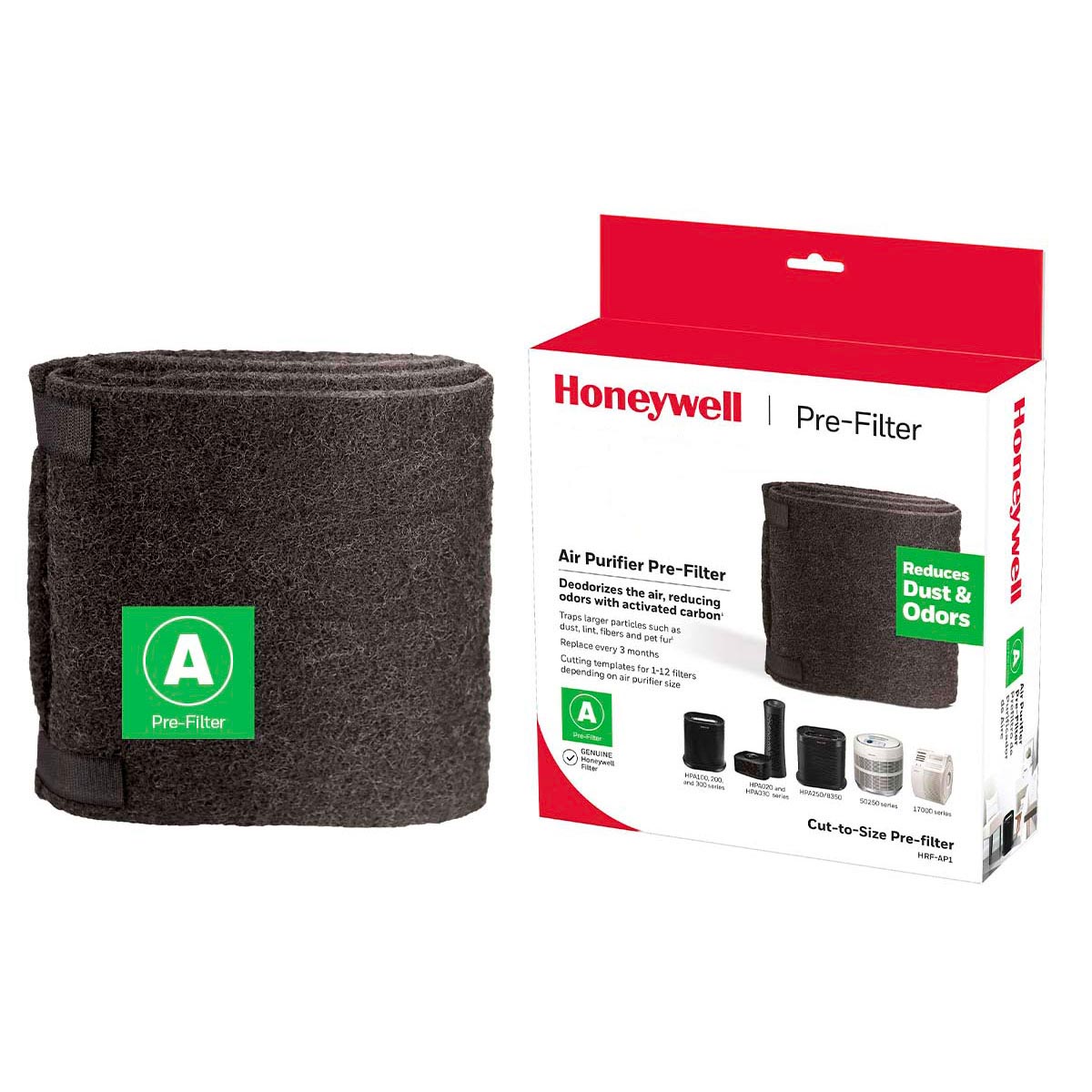 Odor-Reducing Pre-Filter for Honeywell HA106 HA200 HA202 HA300 Air Purifier 
