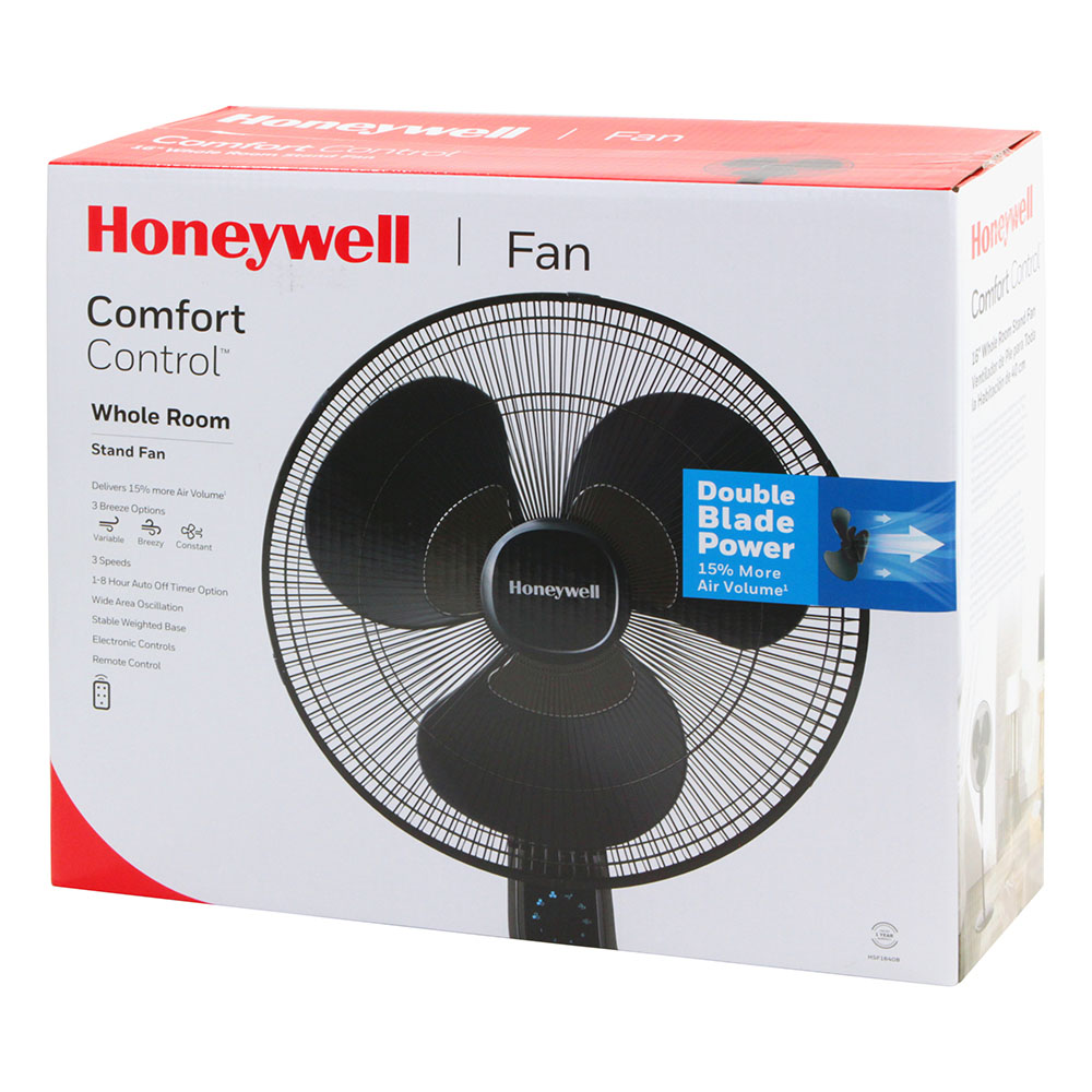 Honeywell 16 in. Double Blade Pedestal Stand Fan, Black - HSF1640B