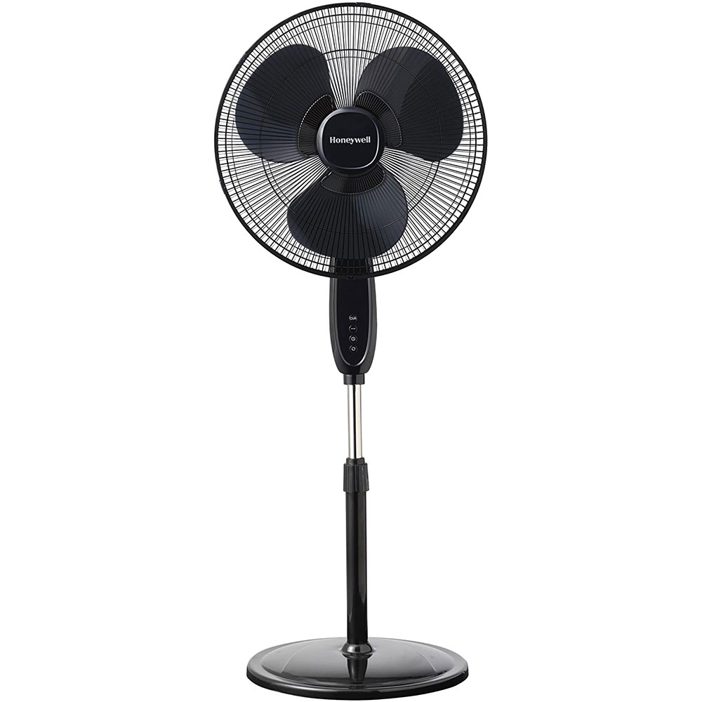 BLACK+DECKER 16 in. Stand Fan, Floor Fan- Remote, Round Base