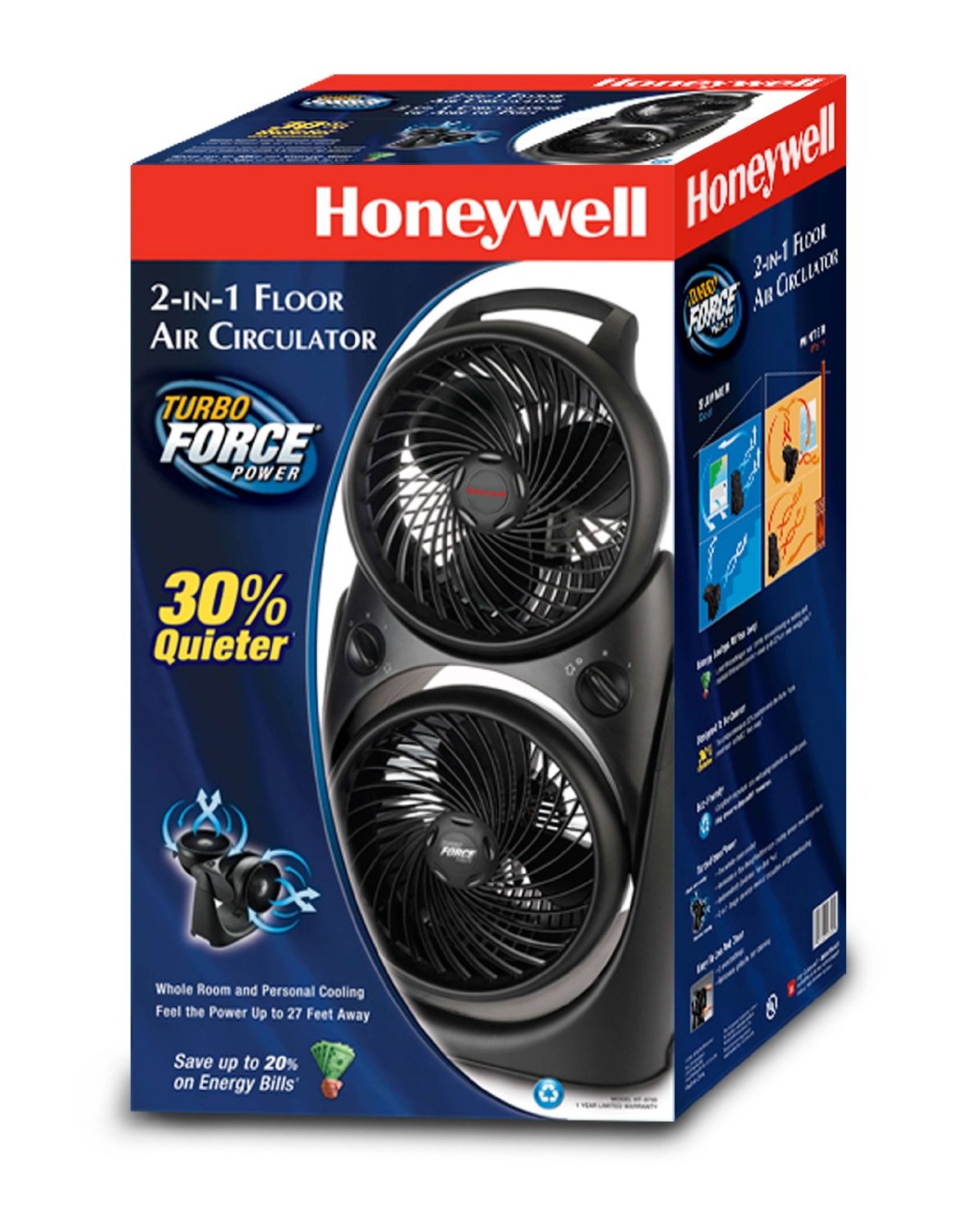 honeywell 2 in 1 heater and fan