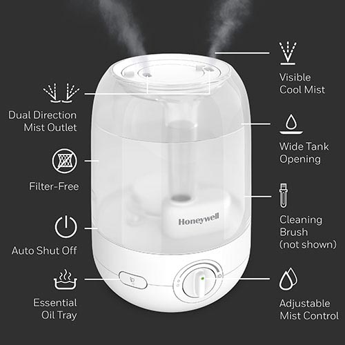 Honeywell Ultra Comfort Cool Mist Humidifier - White, HUL545W