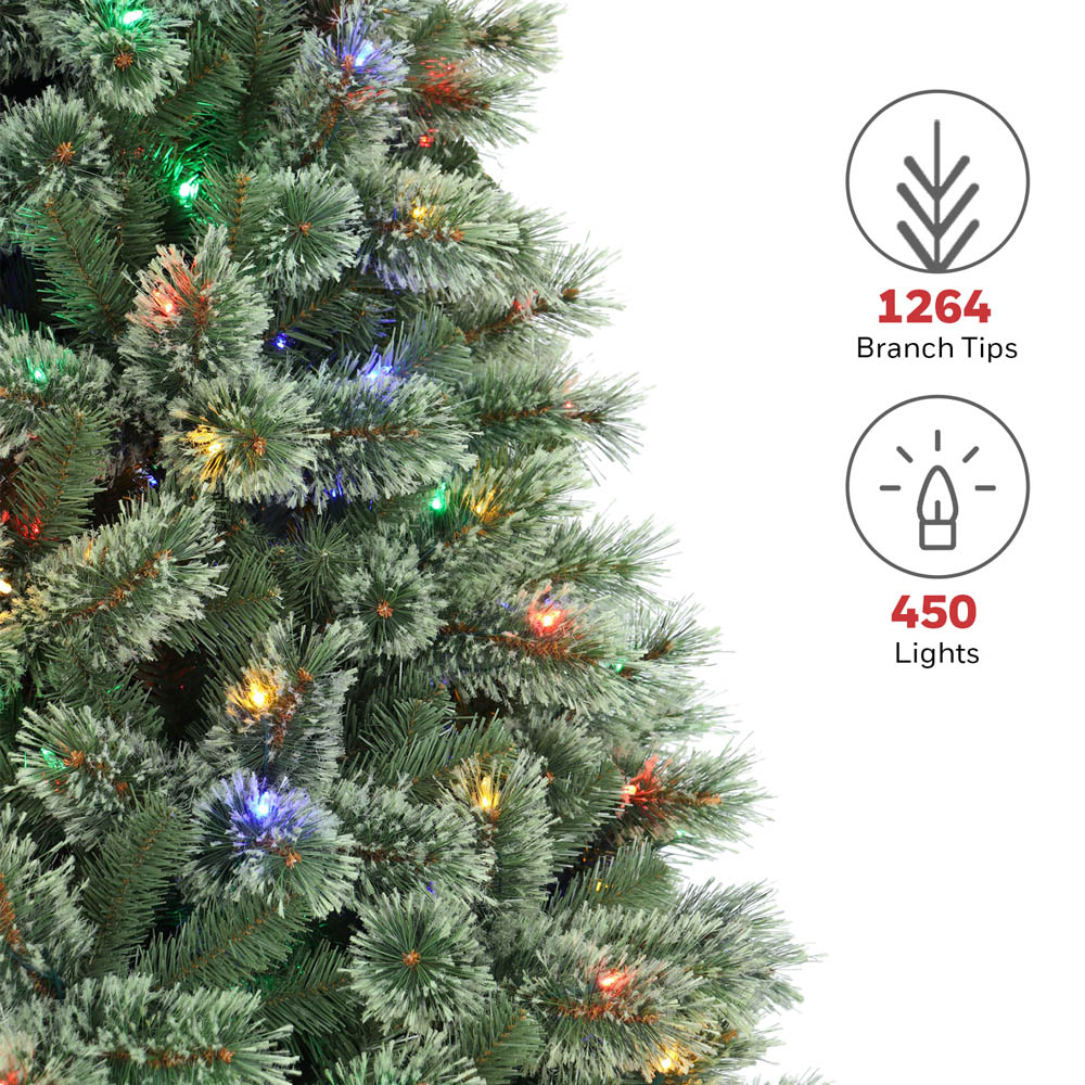 Pre lit christmas tree with color changing led lights deals
