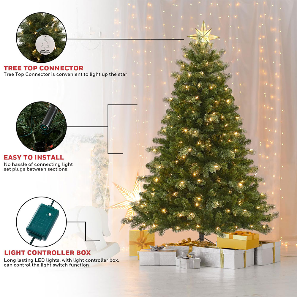 Honeywell 5 ft Crestone Fir Dual Color Pre-Lit Artificial Christmas Tree