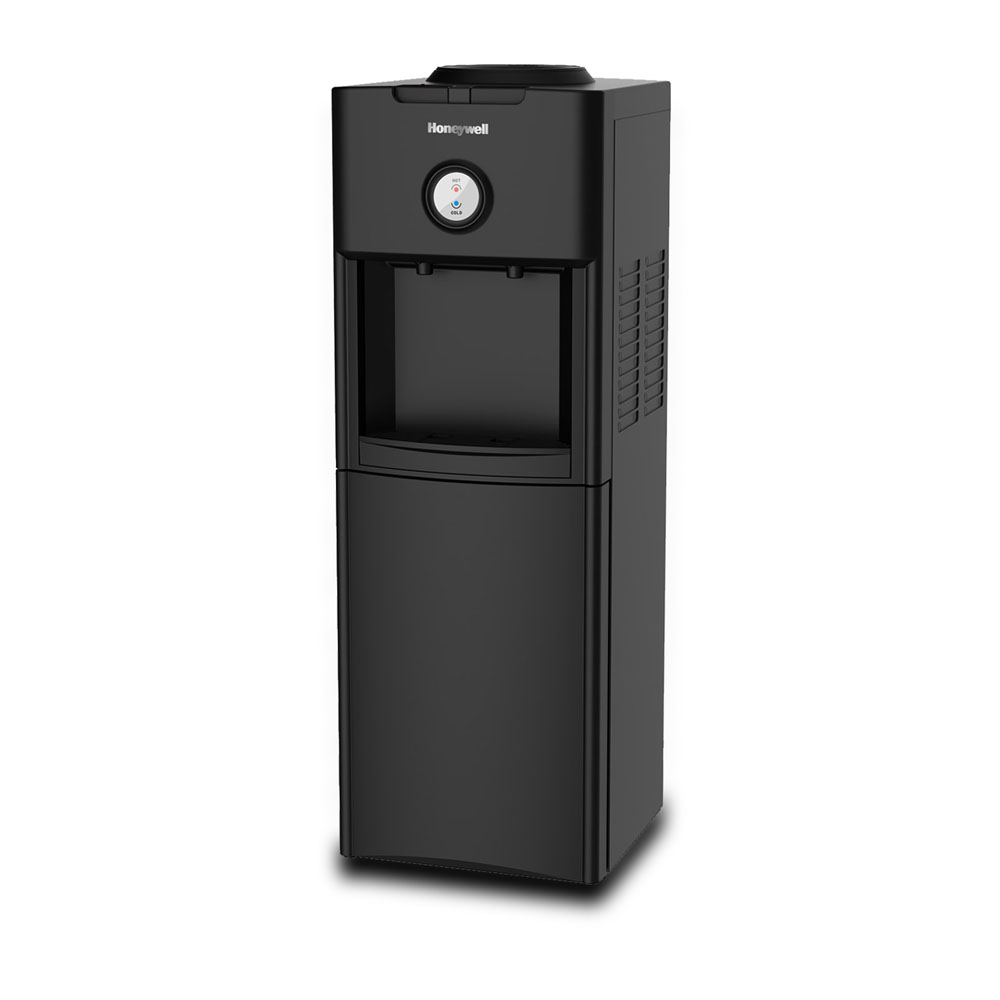 Honeywell Antibacterial Chemical-Free Technology 34-Inch Freestanding Water Cooler Dispenser, Black - HWBAP1062B