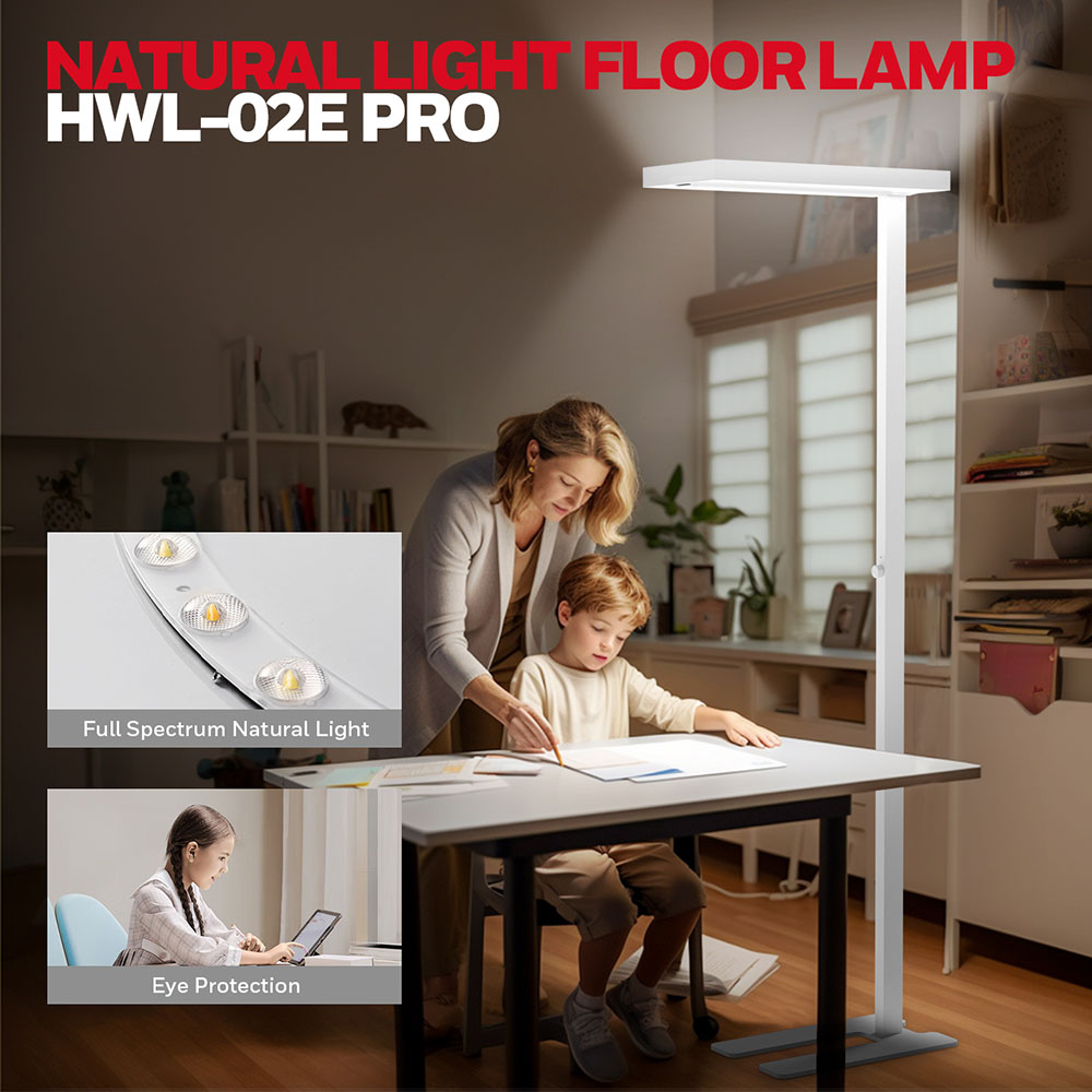 Twin Reading Light - Floor Mounted with Fully Adjustable Heads