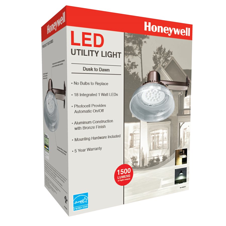 Honeywell LED Security Light, 1500 Lumen, Bronze