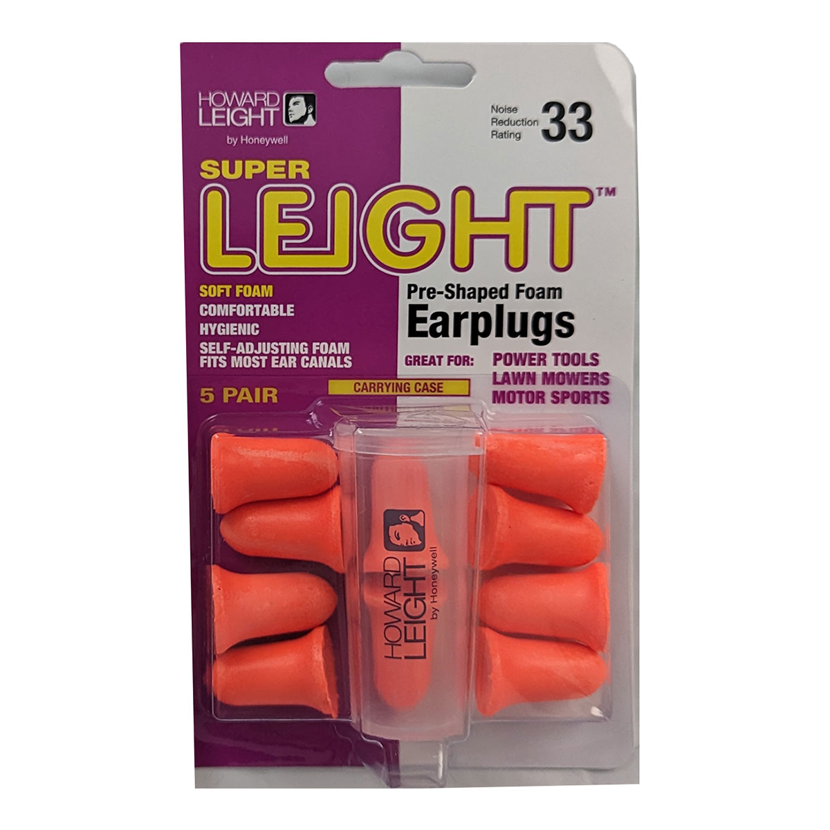 Honeywell Howard Leight XTR-30 Xtreme Corded Earplug, Orange, One Size, Case  of 2000 Pairs