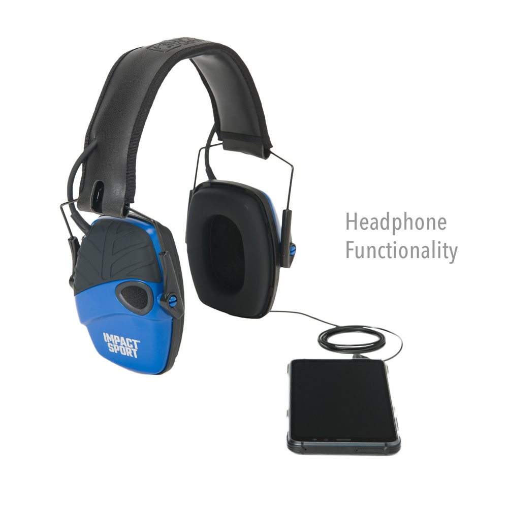 Honeywell Impact Sport Electronic Shooting Earmuff, Real Blue R-02529