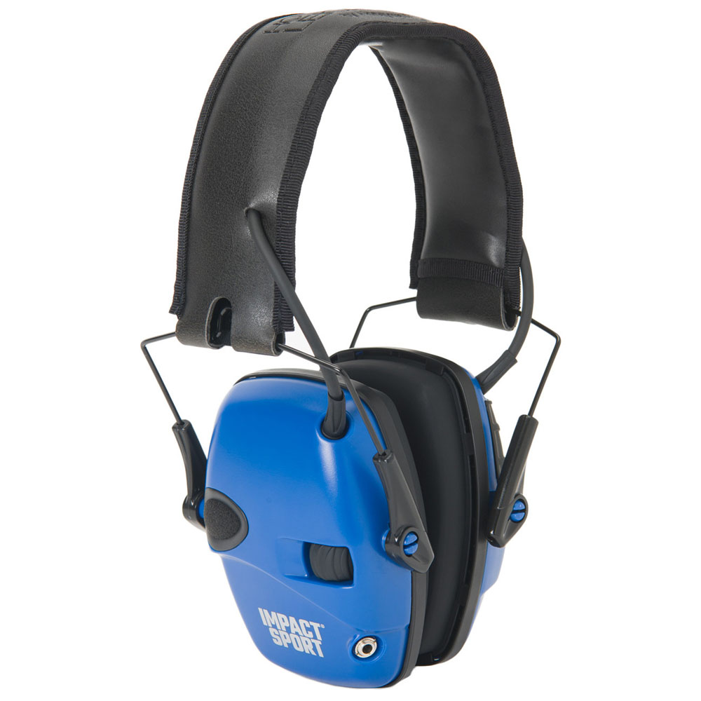 Howard Leight by Honeywell Impact Sport Sound Amplification Electronic  Shooting Earmuff, Real Blue - R-02529