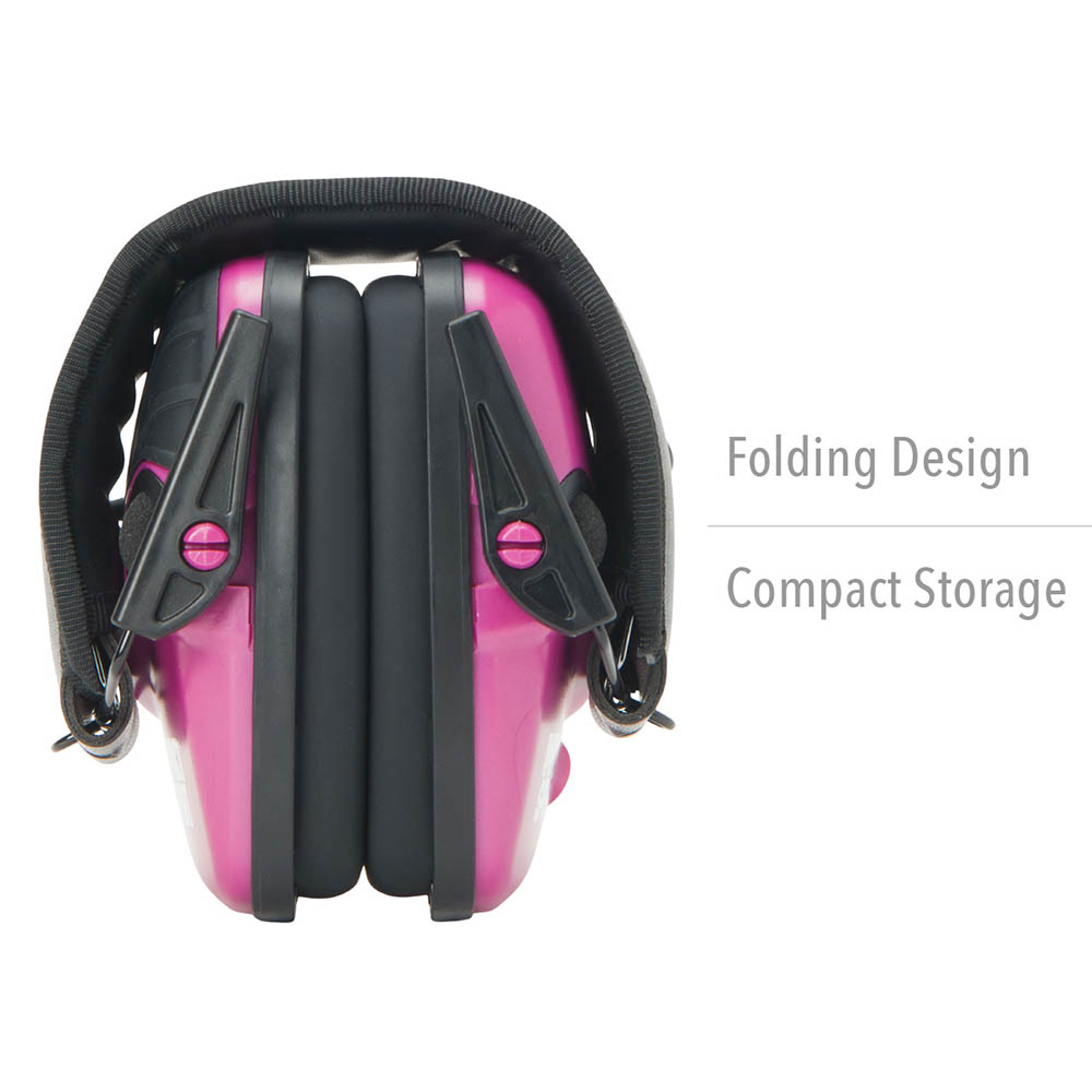 Round Pink Foldable Earmuff