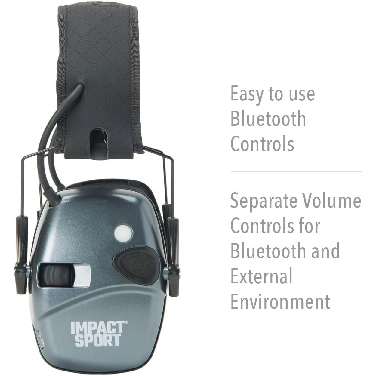 Howard Leight Impact Sport Bluetooth Shooting Earmuff, Gray R-02547