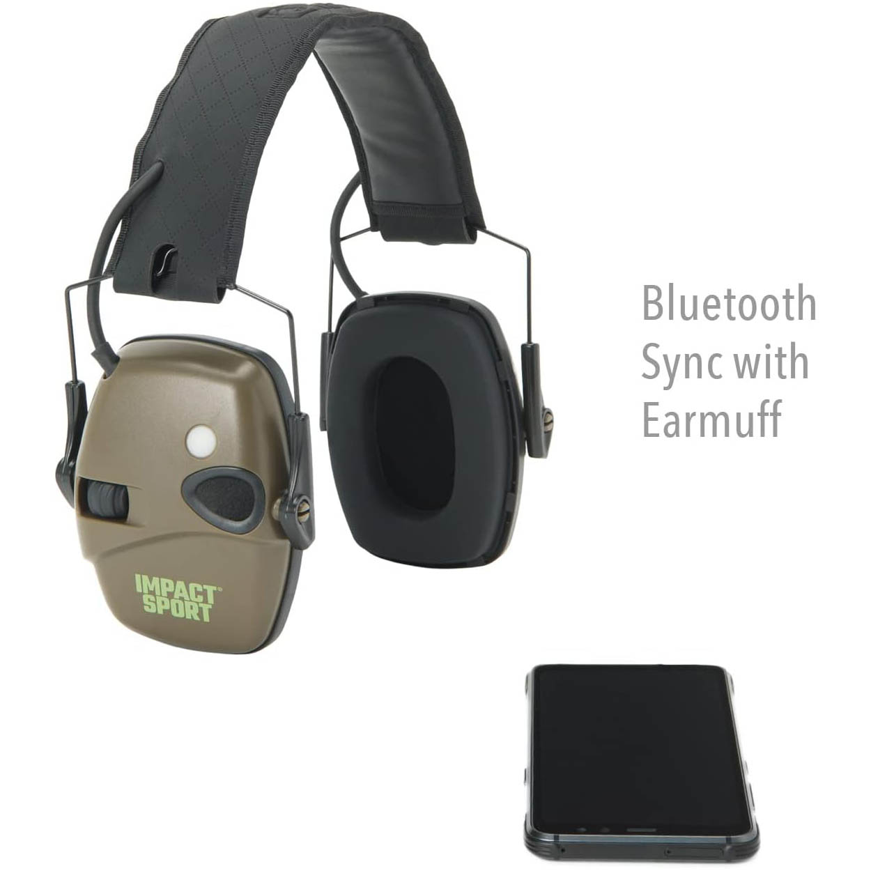 Howard Leight Impact Sport Shooting Earmuff with Bluetooth, Hunter Green -  R-02548