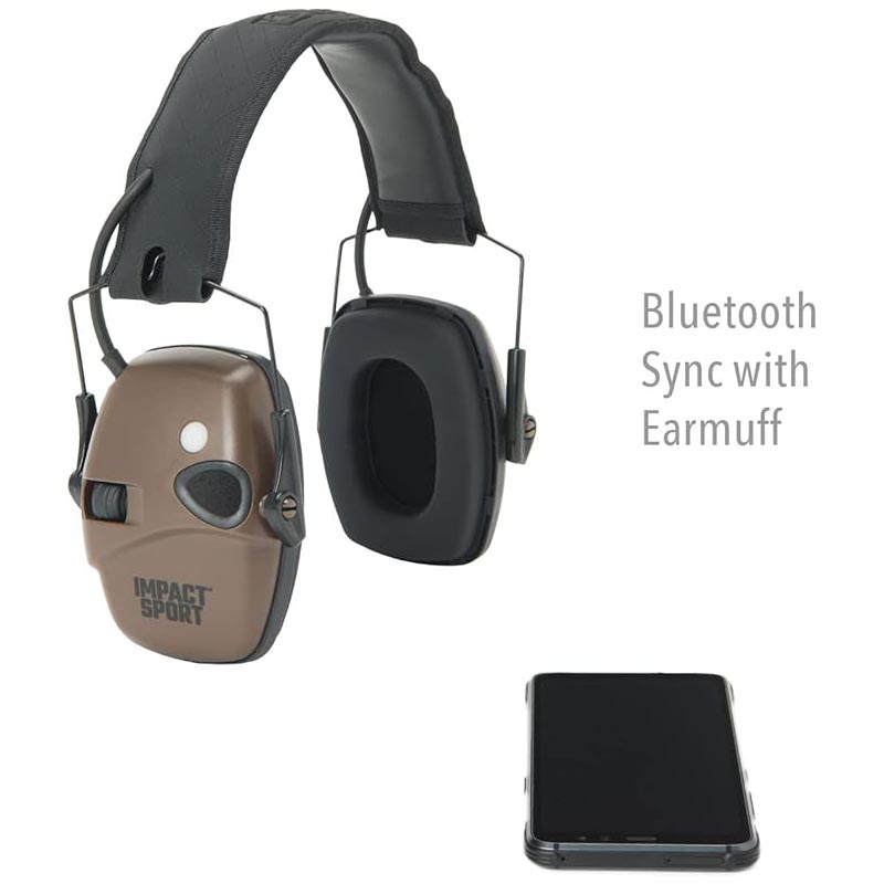 Howard Leight Bluetooth Impact Sport Shooting Earmuff, Flat Dark Earth