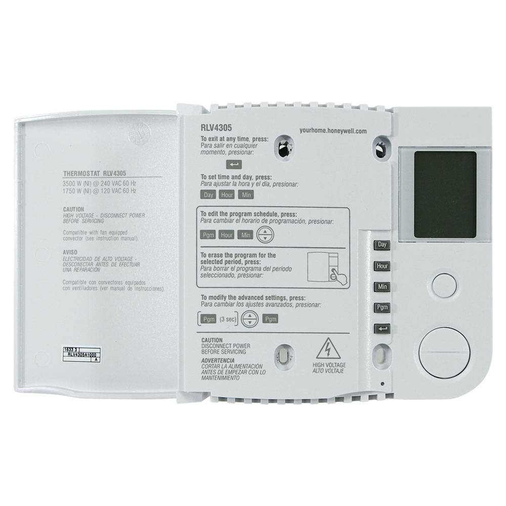 Honeywell RLV4305A1000/E 5-2 Day Programmable Thermostat for Electric Baseboard 