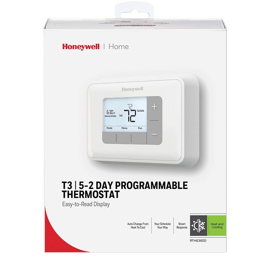 Honeywell Home T3 5-2 Day Programmable Thermostat with 2H/2C