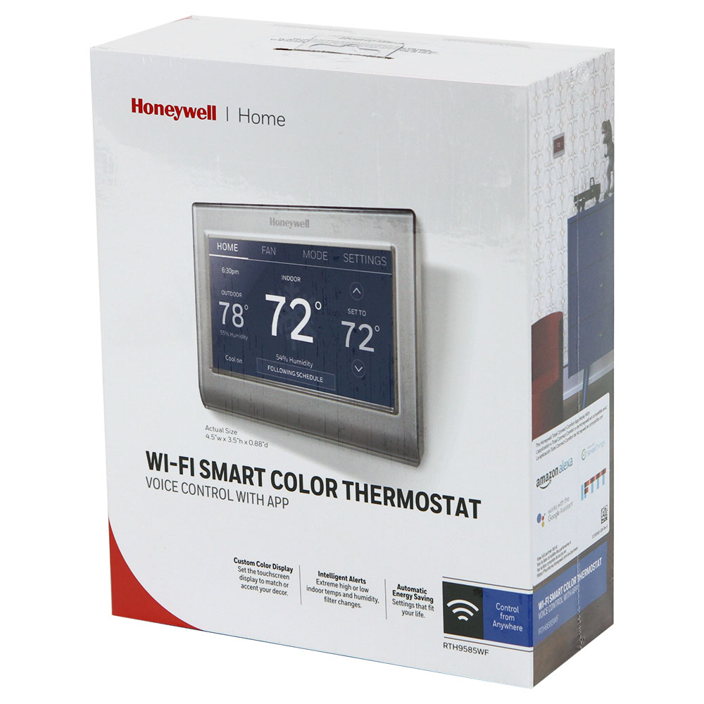 Honeywell - Smart Color Thermostat with Wi-Fi Connectivity - Silver