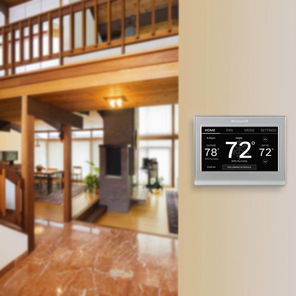 Honeywell - Smart Color Thermostat with Wi-Fi Connectivity - Silver