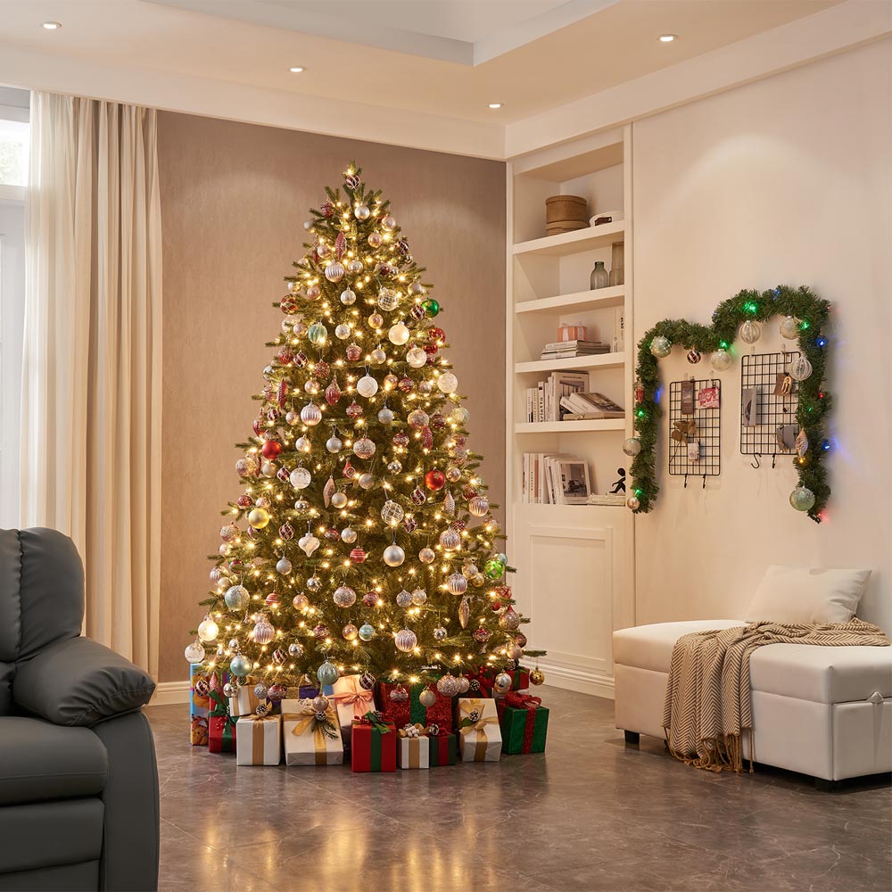 7.5 ft pre lit christmas tree hotsell