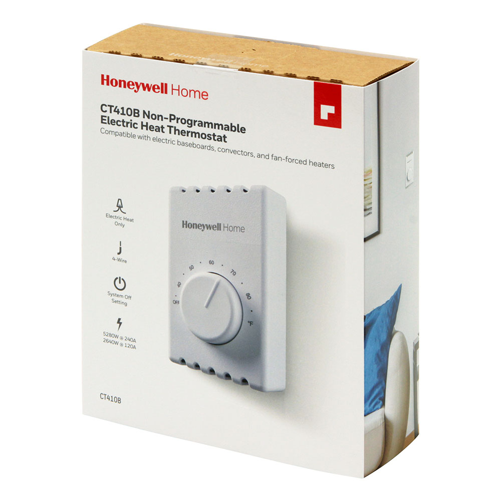 Honeywell Honeywell Home Manual Premium Baseboard/Line Volt Thermostat CT410A,B NEW 