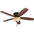 Honeywell Glen Alden Low Profile Ceiling Fan with Bowl Light, Oil Rubbed Bronze, 52-Inch - 50517-03