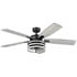 Honeywell Carnegie Industrial Style Ceiling Fan with Lights, Matte Black, 52-Inch - 51855-01