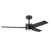 Honeywell Altan Indoor or Covered Outdoor Ceiling Fan with Adjustable LED Light, 52-Inch, Matte Black and Brushed Gold - 53056-03