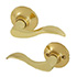 Honeywell Wave Passage Door Lever, Polished Brass, 8106003