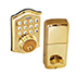 Honeywell Electronic Deadbolt Door Lock with Keypad in Pollished Brass, 8712009