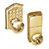 Honeywell Electronic Entry Knob Door Lock with Keypad, Polished Brass