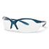 Honeywell Vapor Safety Eyewear with Contoured Fit Design, Sporty Metallic Blue Frame, Clear Lens, Anti-Fog Lens Coating - RWS-51004