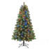 Honeywell 6.5 ft Pre-Lit Christmas Tree, Frances Cashmere Artificial Tree with 250 Dual Color Changing LED Lights